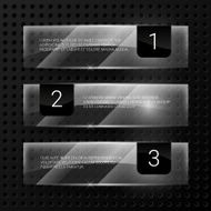 Glass vector banners set N2