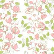 vintage roses seamless pattern vector illustration N2