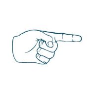 Human Hand Index Finger Drawn Vector