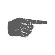 Human Hand Index Finger Drawn Vector N2