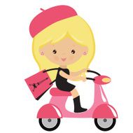 French girl vector illustration N2