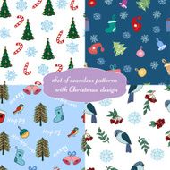 Set of Seamless Christmas patterns