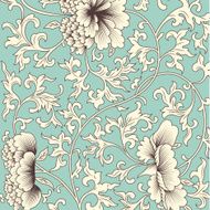 Ornamental colored antique floral pattern N2