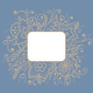 Artistic bright card with floral pattern N2