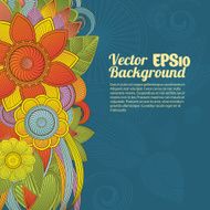 Detailed vector colorful floral background pattern