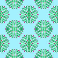 Seamless pattern of snowflakes N7