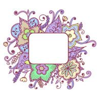 Artistic bright card with floral pattern N4