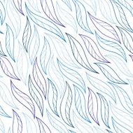 leaves on a white background vector seamless abstract hand-drawn
