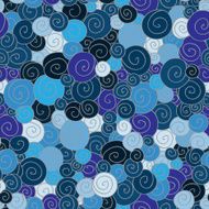 blue grey circles background vector seamless pattern