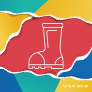 Rain boots line icon N3