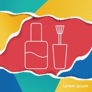 Nail polish line icon N2