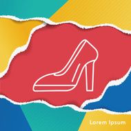high heel line icon