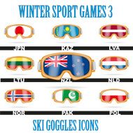 Ski goggles icons N3