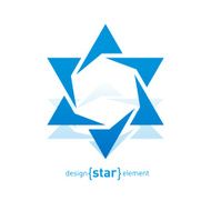 Abstract vector design element blue David star