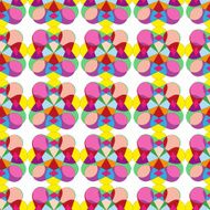 Abstract kaleidoscope on white background Vector seamless patte