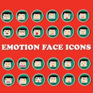 Group of man&#039;s face to show emotion