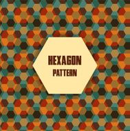 Retro geometric hexagon seamless pattern N3