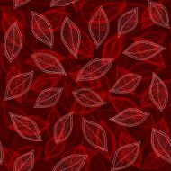 white and red leaves on a background vector seamless