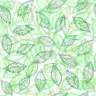 green leaves on a white background vector seamless abstract hand