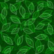 green leaves on a background vector seamless abstract hand