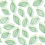 green leaves on a white background vector seamless abstract hand N4