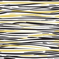 Abstract hand drawn black and gold seamless patterns
