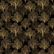 Fall season background Autumn tree seamless pattern Vector illustration N2