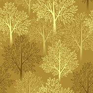 Fall season background Autumn tree seamless pattern Vector illustration N6