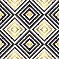 Seamless black and gold pattern Vector illustration