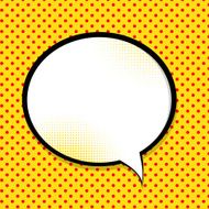Speech Bubble Pop Art Background Vector N5