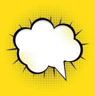 Speech Bubble Pop Art Background Vector N6