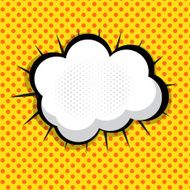 Speech Bubble Pop Art Background Vector N8