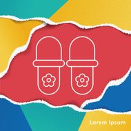 slippers line icon