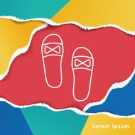 slippers line icon N2