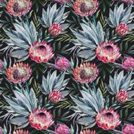 Vector tropical protea pattern N6