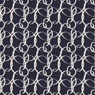 Geometric hand drawn seamless pattern with ribbons