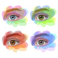 Eyes with different colors seasonal design