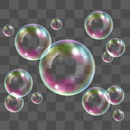 Transparent soap bubbles N2