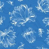 Lily Sketch Vector Pattern