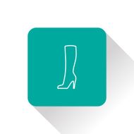 Woman boot vector icon