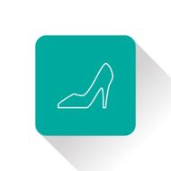 Woman shoe vector icon