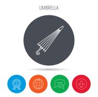 Umbrella icon Water protection sign