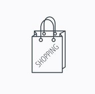 Shopping bag icon Sale handbag sign N3