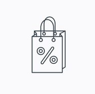 Shopping bag icon Sale and discounts sign N2