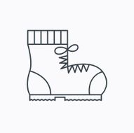 Boot icon Hiking or work shoe sign