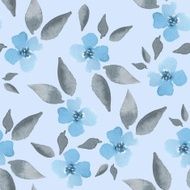 Blossom Watercolor floral background Seamless pattern 02