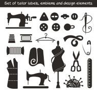 Set of tailor labels emblems and design elements N2