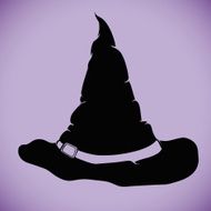 Purple Witch Hat Silhouette