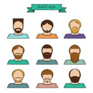 Beard style icons N2