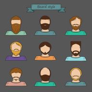 Beard style icons N3